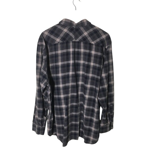 Billy Reid Shirt Men's Size XXL Gray Plaid Button Up Standard Fit 100% Cotton - Picture 2 of 7
